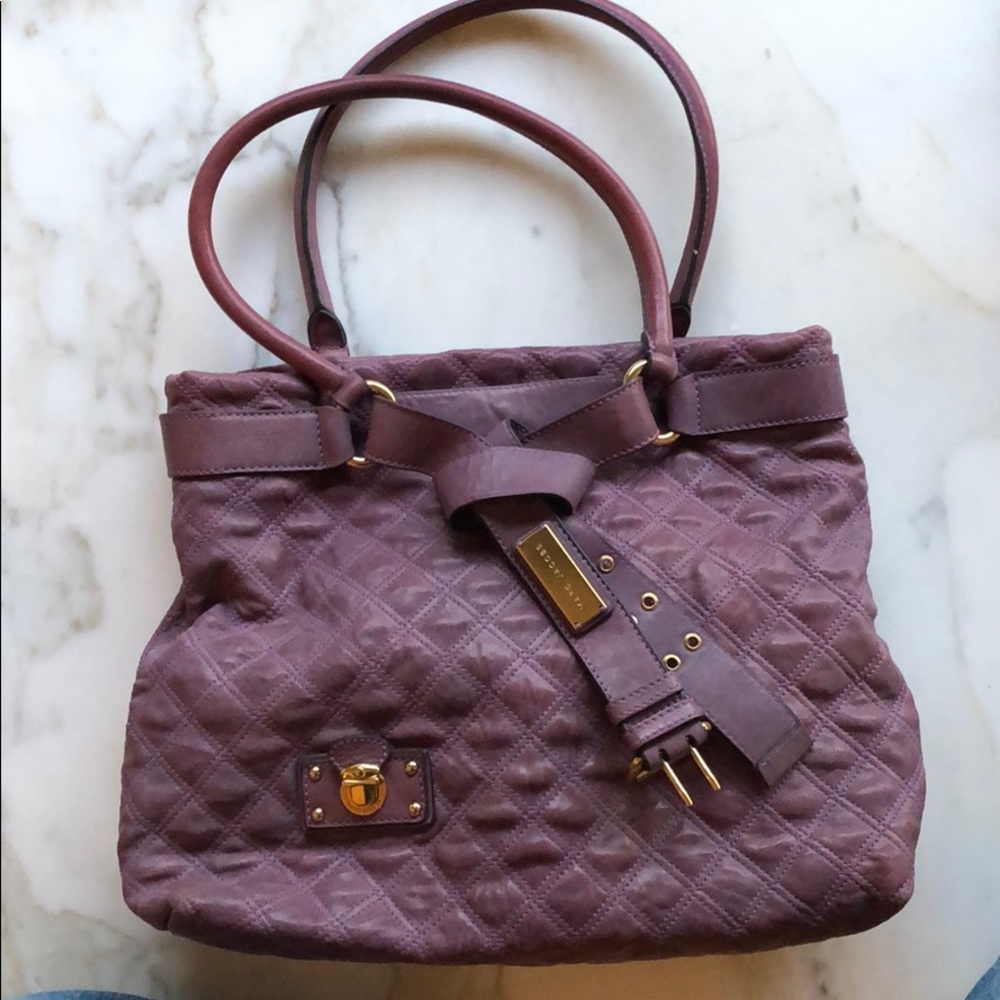 Lilac Quilted Leather Marc Jacobs Casey Handbag